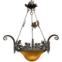 Müller Frères Lunéville (1895 - 1933). Kroonluchter In Art Nouveau-stijl.