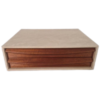 Mid Century Vintage Opberg Bak Met Teak Laden