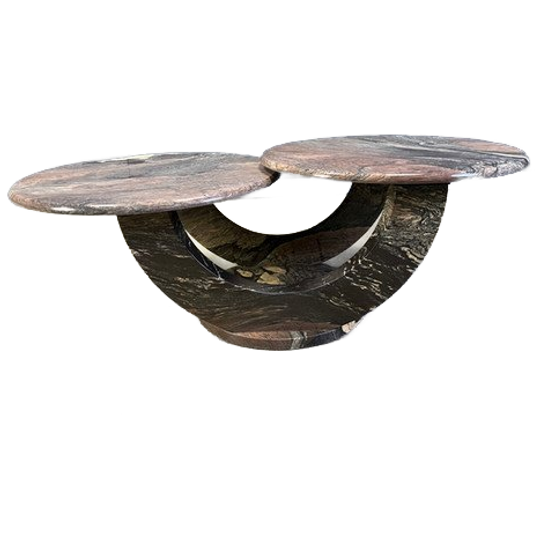 Vintage Two Tier Marble Coffee Table, 1970s 1