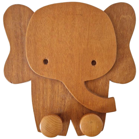 Vintage Houten Kapstok Olifant Kapstokje 1