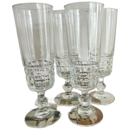 4x Vintage Champagneglazen Arc France 1