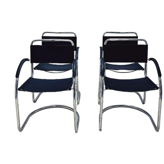 Vintage Buisframe Stoelen Set 1