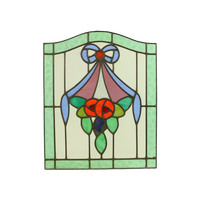 Art Deco Glasraam Glas In Lood Decoratief Bloemen Zonnevanger