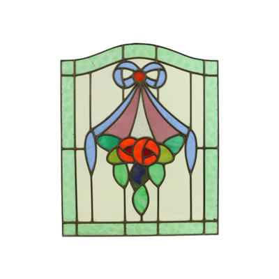 Art Deco Glasraam Glas In Lood Decoratief Bloemen Zonnevanger