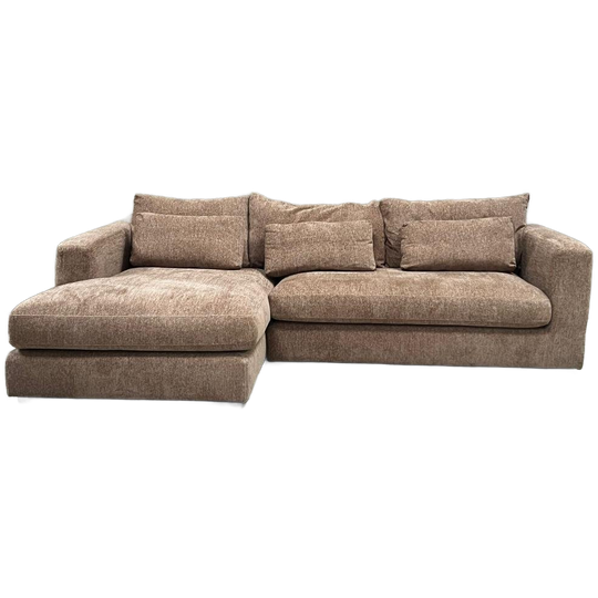 !!actie!! Hoekbank Max Latte Gerecycled Stof Retourdeal 1