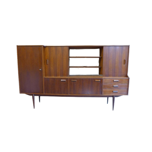 Mooie Vintage Highboard Midcentury Retro Buffetkast