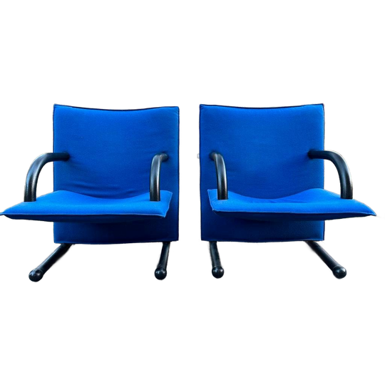 Arflex Set Blauwe Stoelen - Vintage Design 1
