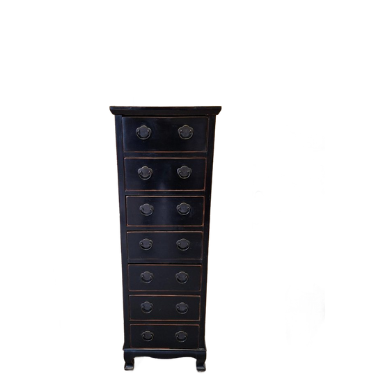 Hoge Chinese Ladenkast, Apothekerskast, Archiefkast, Afm. 50x41cm En 149cm Hoog. 1