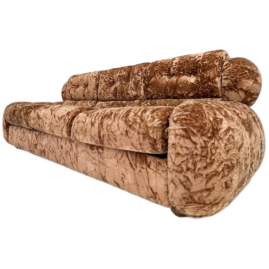 Velourse Italiaanse Vintage Sofa En Slaapbank, 1970's 1