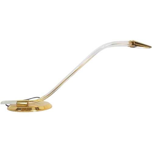 Vintage Messing Plexiglas Mci Bureaulamp Regency '70 Design