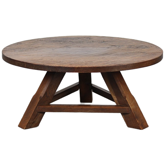 Vintage Rustieke Antieke Brutalist Salontafel 1