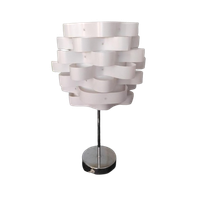 Vintage Tafellamp Metaal Kunststof Wit