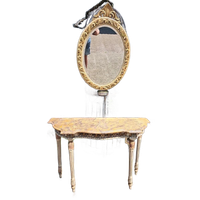 Antieke Console, Sidetable, Wandtafel Met Bijbehorende Spieg
