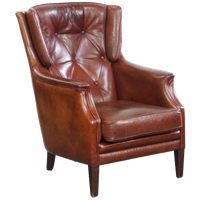 Comfortabele Chesterfield Fauteuil Gemaakt Van Schapenleer Met Een Karaktervolle Uitstraling