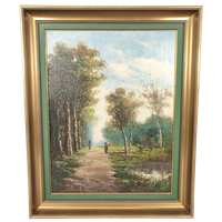 A. Devos - Landschapsschilderij Bospad