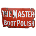 Oud Emaille Reclamebord Master Boot Polish thumbnail 1