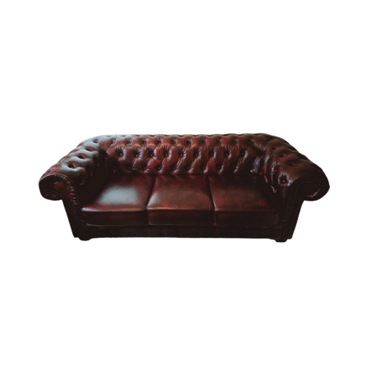 Chesterfield 3-Zits 100% Leder 1