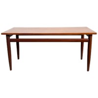Mid-century Salontafel Teakhoutfineer Blad, Massief Teakhout