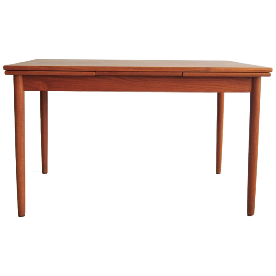 Vintage Uitschuifbare Teakhouten Eettafel 1