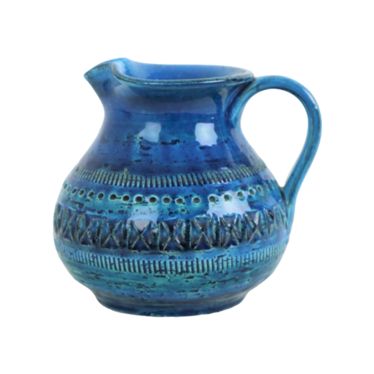 Blauwe Bitossi Vaas Oorvaas Rimini Blue Aldo Londi Design Sixties 1