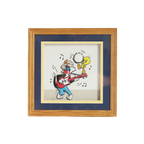 Vintage 3D  Papier Kunst Van Boy Sylvester En Tweety Ingelijst thumbnail 1