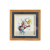 Vintage 3D  Papier Kunst Van Boy Sylvester En Tweety Ingelijst