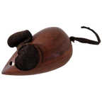 Vintage Houten Muis Teakhout Beeldje thumbnail 1