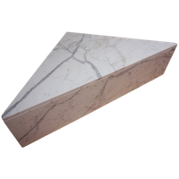 Wit Carrara Marmeren Hoektafel, Hoek Salontafel