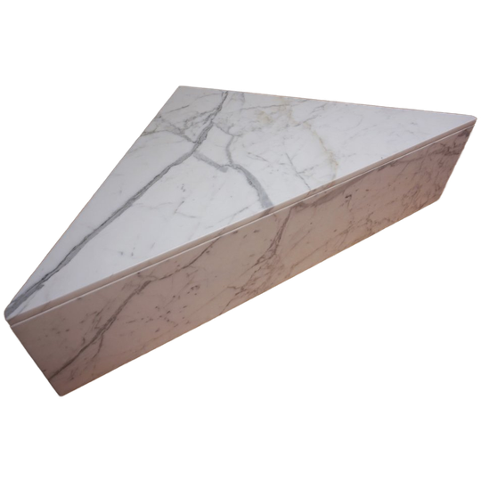 Wit Carrara Marmeren Hoektafel, Hoek Salontafel 1