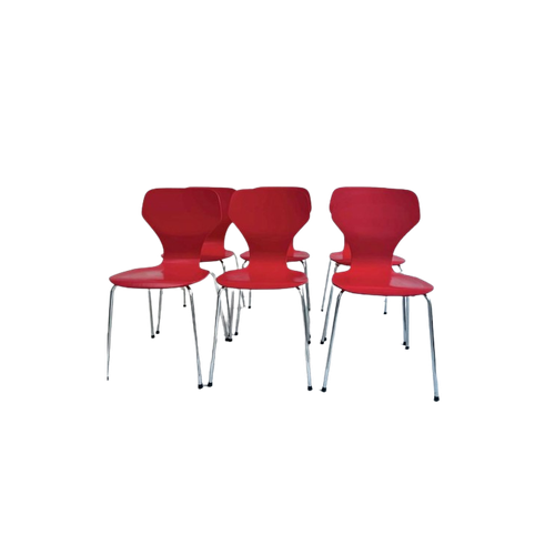 Set Van 6 “Butterfly” Dining Chairs Door Phoenix Dennark