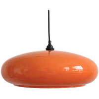 Vintage Jaren 70 Hanglamp Kunststof Oranje