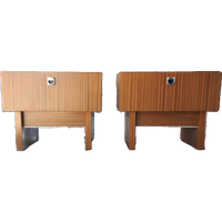 * Set Van 2 Vintage Nachtkastje Jaren 60 Retro Nachtkastjes