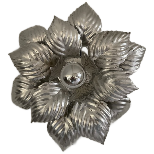 Stijlvolle Masca Lamp | Zilveren Bloemmotief | Klassiek Hollywood Regency 1