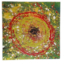 Xxl Canvas Schilderij Design Spat Werk Retro Schilderij