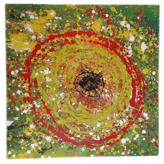 Xxl Canvas Schilderij Design Spat Werk Retro Schilderij 1