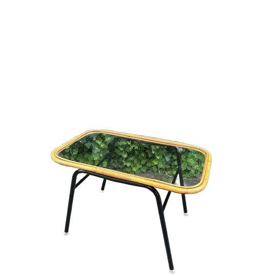 Vintage Rohé Rotan Salontafel 1