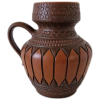 Jaren 70 Vintage Vaas Keramieke Vaas