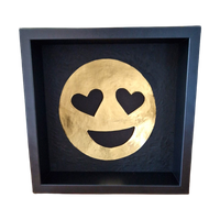 Love Smiley Verguld 23ct Goud In Lijst