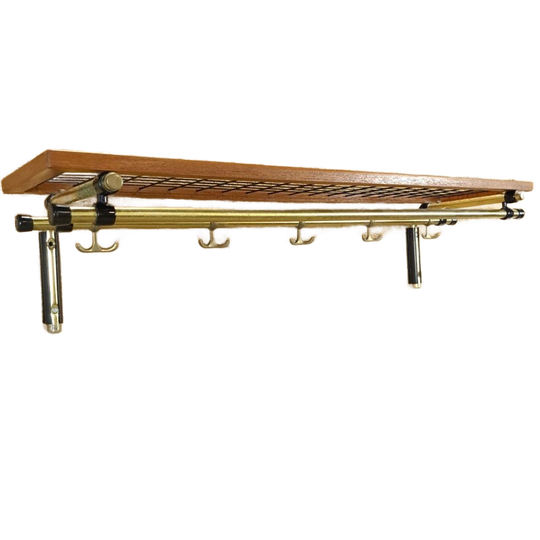 Habo Kapstok Uit Zweden Goudkleurig Met Teak Hout, Nr. 8 1
