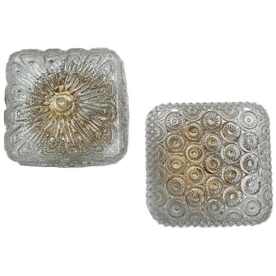 Set Van 2 Limburg Glashütte Plafondlampen, 1960’s 1