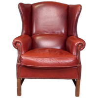 Grote Schapenleren Vintage Engelse Oorfauteuil