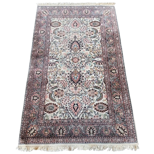 Handgeknoopt Zijde Ghoum Vloerkleed 95x152cm 1