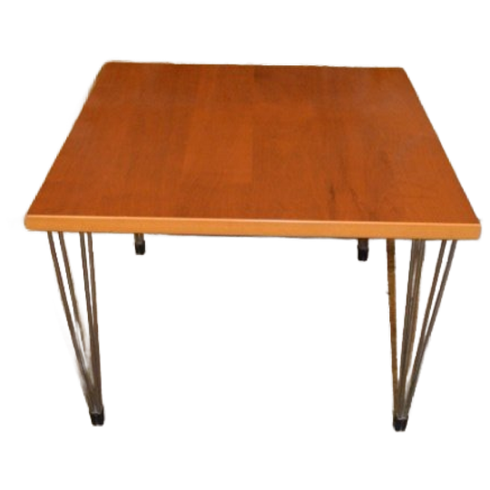 Vierkante Fritz Hansen Span-poottafel In Beuken Fineer Op Mdf Door Arne Jacobsen 1