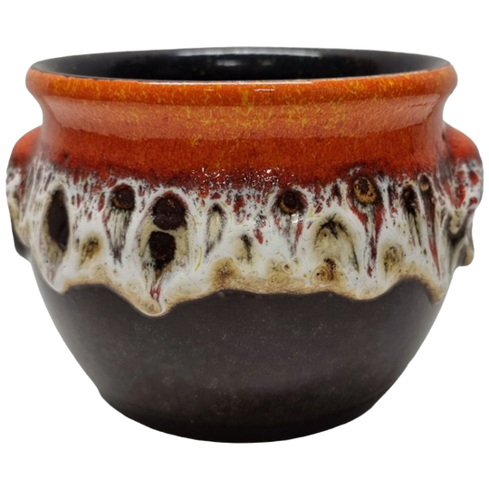 Vintage Oranje Lava Bloempot 1