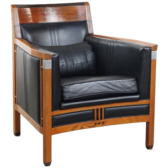 In Goede Staat Verkerende Zwarte Art Deco Schuitema Design Fauteuil Uit De Decoforma Serie 1