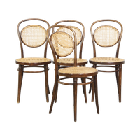 Set Van 4 Elegante, Zeer Mooie Vintage Thonet Design Bistro/Eetkamerstoelen