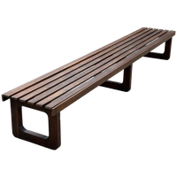 Vintage Houten Slatted Bench Lattenbank Xxl Design 70'S