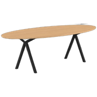 Studio Henk Eettafel Slim X Type Hardwax Olie Naturel, Ovaal
