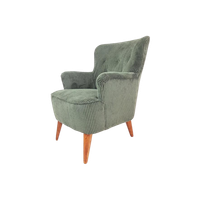 Artifort Fauteuil Donkergroen | Groene Ribstof Theo Ruth
