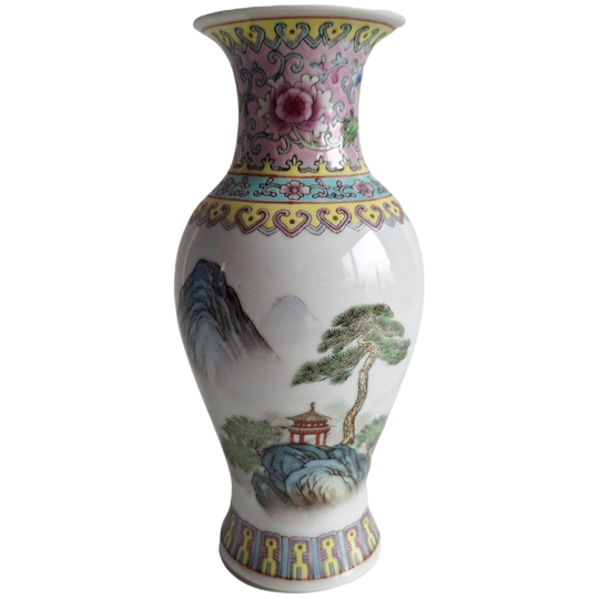 Chinees Porseleinen Vaas Uit Jingdezhen Jaren '60 - '70 1